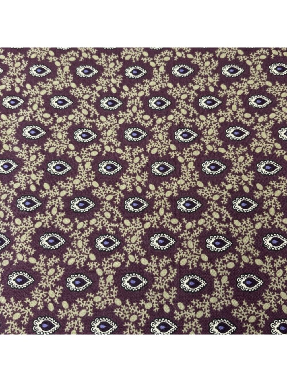 Davenport Gardens Cotton Fabric Paula Barnes 19" x 44" Purple Floral Marcus